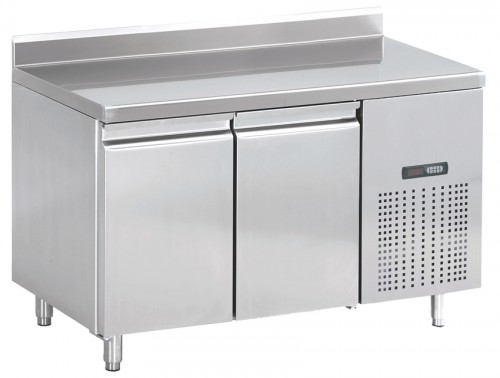 Freezer counter with upstand + 2 doors gn1/1 1380x700x850mm