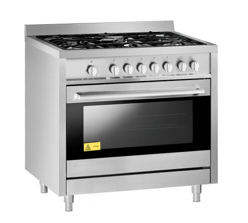 Gas range with 5 burnerners  900 x 600 x 900 mm