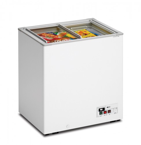 Chest Freezer With Glass Sliding Lid, 800X600X820Mm,181 L,