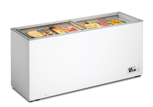 Chest Freezer With Gslass Sliding Lid, 1810X600X820Mm, 508 L