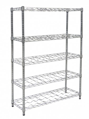 Support à bouteilles, 915 X 350 X 1370 mm, 16,7 kg, 5 étagères grillagées