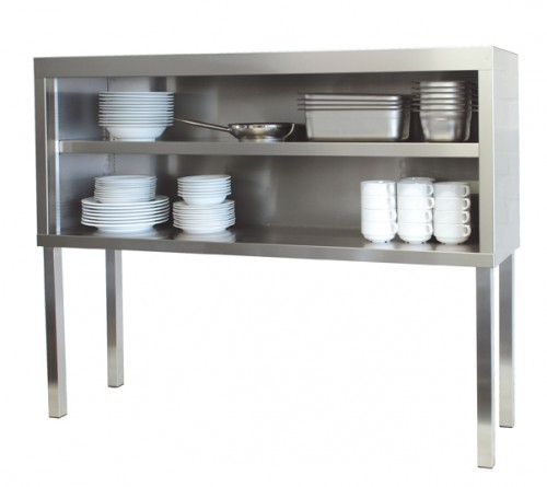 Table top cupboard made of chrome steel, 1000x400x1150mm