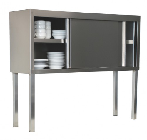 Table top cupboard, made of chrome steel, 1000x400x1150mm