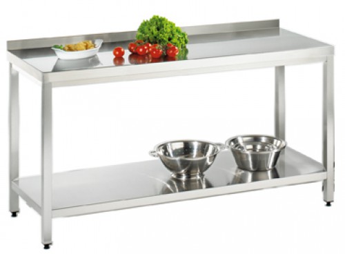 Work table, 1200x700x850mm, made of stainless steel 1.4301