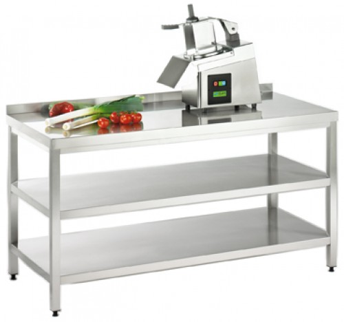 Work table, 400x800x850mm, made of stainless steel 1.4301