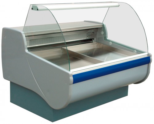 Refrigerated Counter For Fish With Curved Glass, 0,547 Kw,