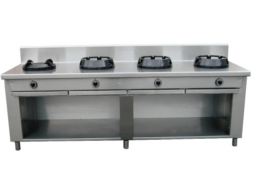 Cuisinière au gaz de Chine, 2400 x 700 x 850 mm