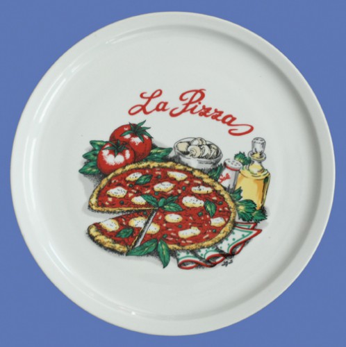 Pizza-plates, made of robust porcelain