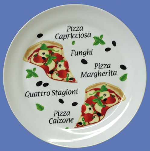 Pizza-plates, made of robust porcelain,