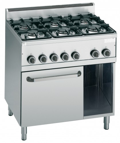 Cuisinière à gaz avec four à gaz 1/1 GN