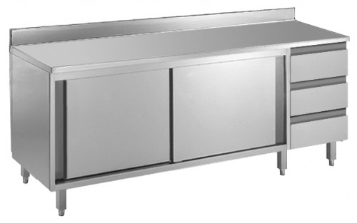 Cupboard, 2000x700x850mm, with drawer block right