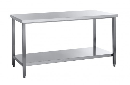 Work table, 1400x600x850mm, chrome-steel 18/10