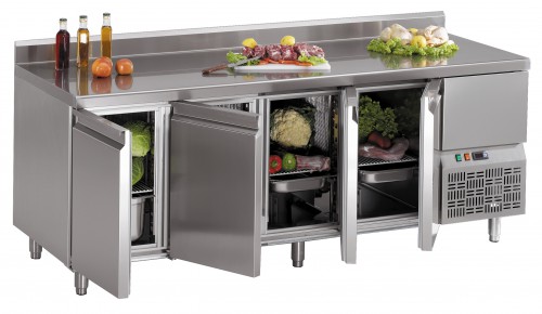 Counter with ventilated cooling and capacity of 550 litres