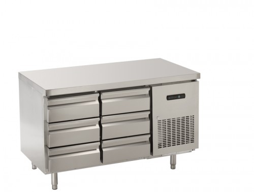 Counter without upstand, 1355x700x850 mm, convection cooling