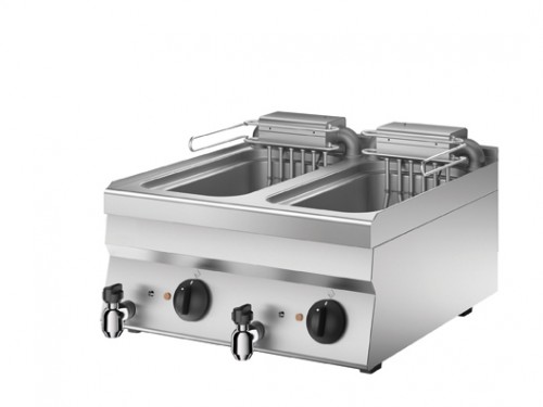 FRITEUSE ELECTRIQUE AVEC RESISTANCE BASCULANTE Lt.10+10