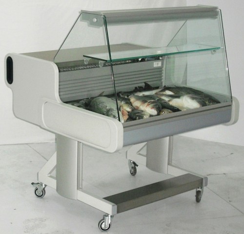 Counter for fish, mobile with integrated lights