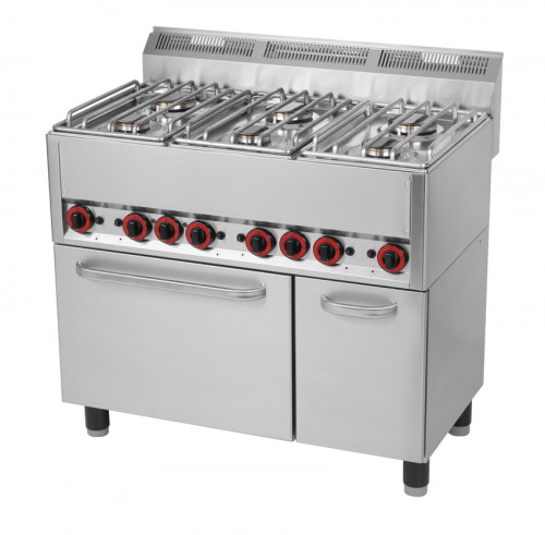 Range gas with 5 burners and convection oven