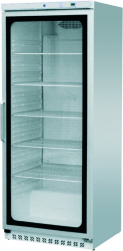 Refrigerator with glass door, capacity 580 l