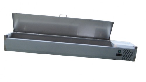 Cooling top with stainless steel lid 1200x335x225mm