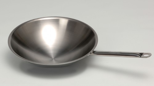 Wok pan, stainless steel, ? 390 mm