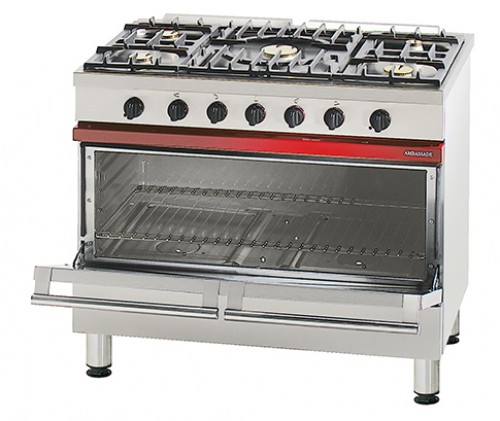 Gas stove, W1000, 5BR, gas oven