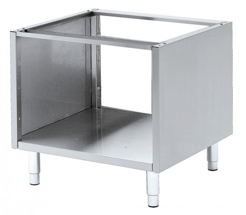 Open base unit, 600, W400, intermediate shelf, Stainless steel