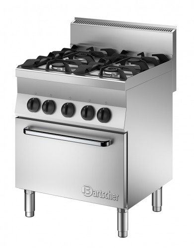 Gas stove 650, W700, 4 Burners, electric oven