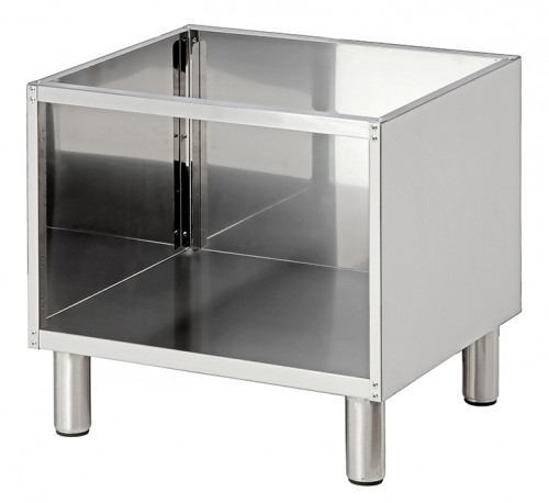 Open base unit, 650, W600, Stainless steel