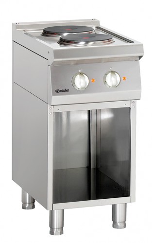 Electric cooker 700, W400, 2 Plates open base unit