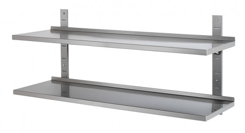 Wall-mounting shelf 600x355x27, Stainless steel