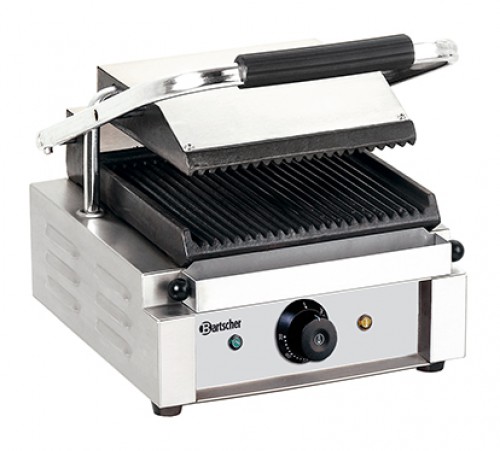 Contact grill, grooved