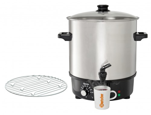 Mulled wine pot, bl.with canner25L,Stainless steel