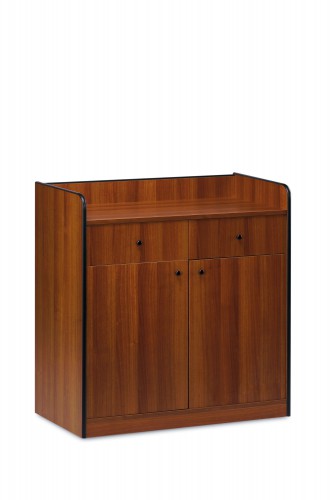 Service cabinets melamine cherry, 2 door, 2 drawers