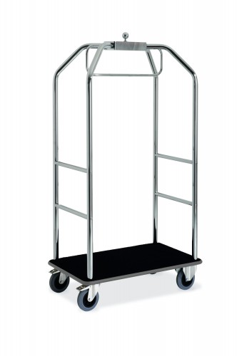 Chrome-plated birdcage luggage carts - Carpet deck black colour- cm 99x59x189