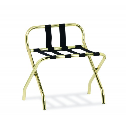 Brass  plated tubular steel frame - Ø; 2cm with back guard - cm 56x40x5