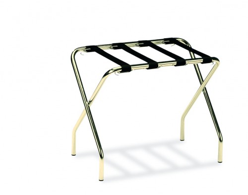 Brass - plated tubular steel frame - Ø; 2cm  Without back guard - cm 56x38x44