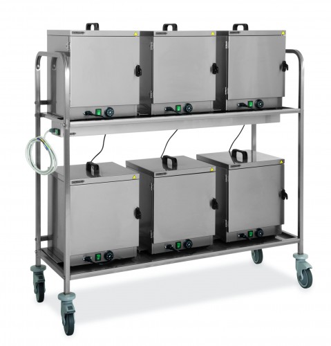 Insulated food carrier trolleys