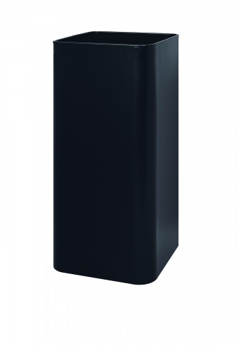 Square umbrella stand,  black lacquer metal  - cm 24x24x49