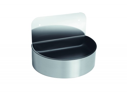 Wall-mounted ashtray - stainless steel - diam. 20x14 cm