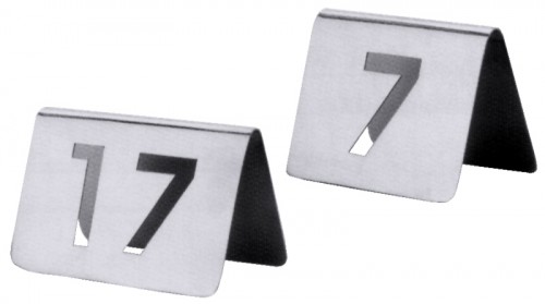 Numéros de table, Set de numéros de 1 à 12     