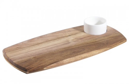 Acacia Board Dip Set (Width:  18 cm)