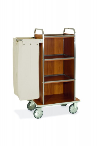 Housekeeping trolleys - 72cm base + panels on three sides - 1 canvas bag