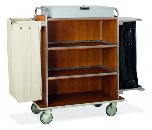 Housekeeping trolleys - 107cm base + panels on three sides - 1 canvas bag