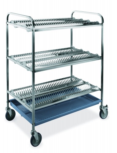 Crockery and glassware draining trolleys - 2 Crockery racks - 1 Glass racks