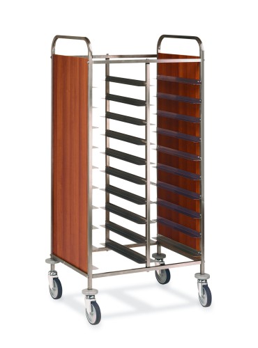 GN Tray trolleys - Melamine-faced panels on 2 sides - Loading capacity 24 1/1GN