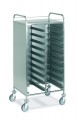 GN Tray trolleys - Stainless steel panels on 3 sides - Loading capacity 30 1/1GN