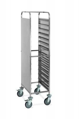 GN Container trolleys - Stainless sttel panels on 2 sides - Loading capacity  14 1/1GN