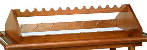 Top 13-bottle rack, wood - wengé finish