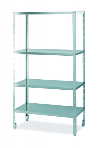 Modular shelving with bolt-together assembly - Pressed upright - Height 100 cm