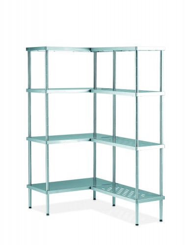 Modular shelving with snap-together assembly - Tubular upright - Height 150 cm